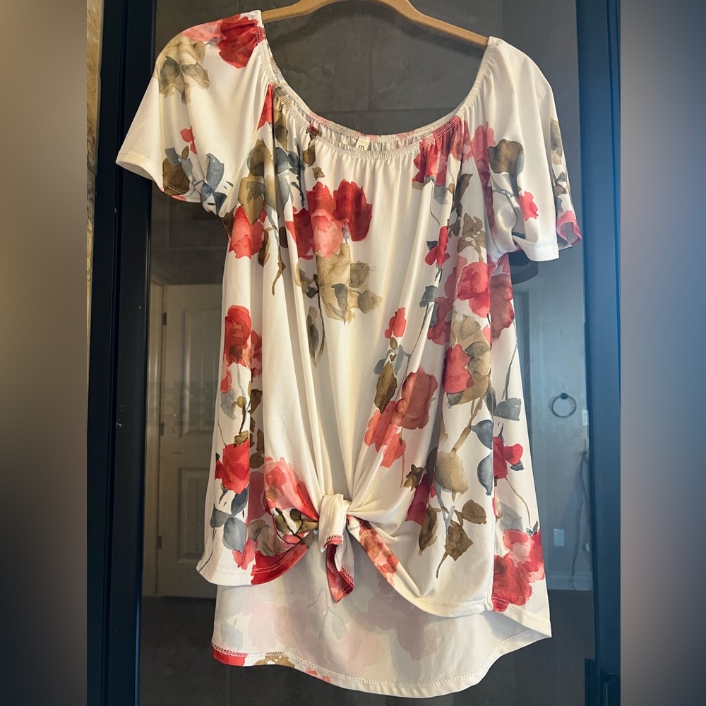 Floral off the shoulder blouse